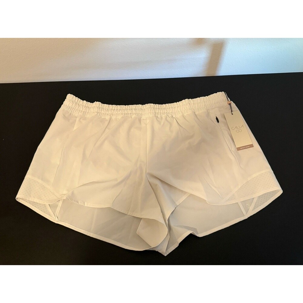 CALIA Infinity Run Short Womens XL Pure White Mid-Rise 3" Inseam Relaxed Fit NWT - Picture 5 of 5